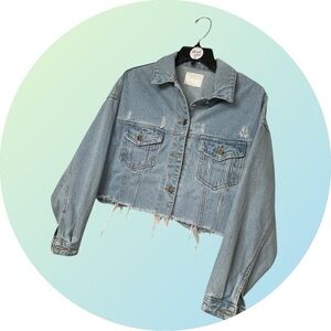 Allrow Light Blue Denim Jacket Sz Medium 
100% Cotton ~ Casual